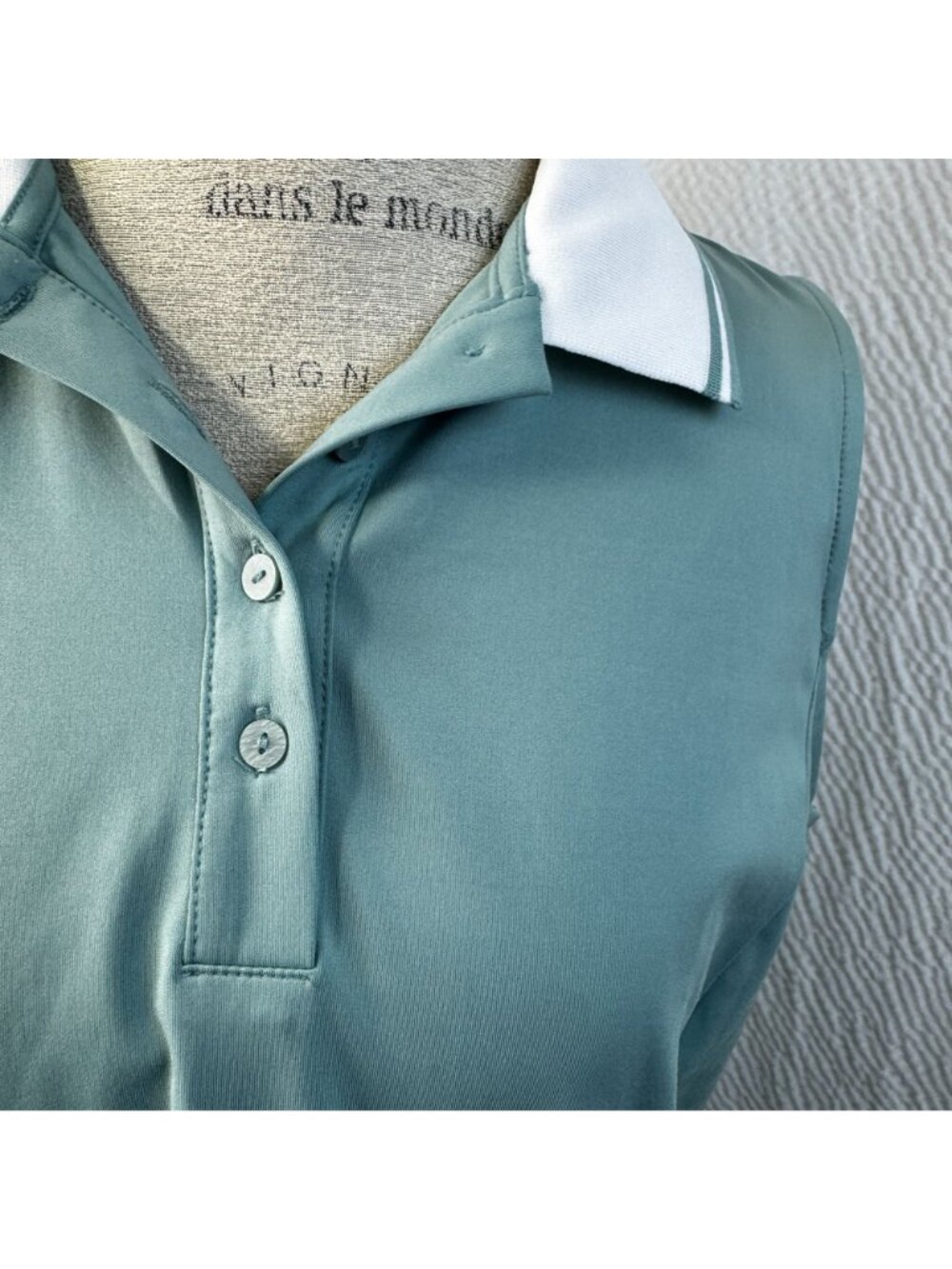 Tommy Bahama Golf Tennis Dress Aqua Blue Sleeveless Polo Stretch Size M - Picture 3 of 8